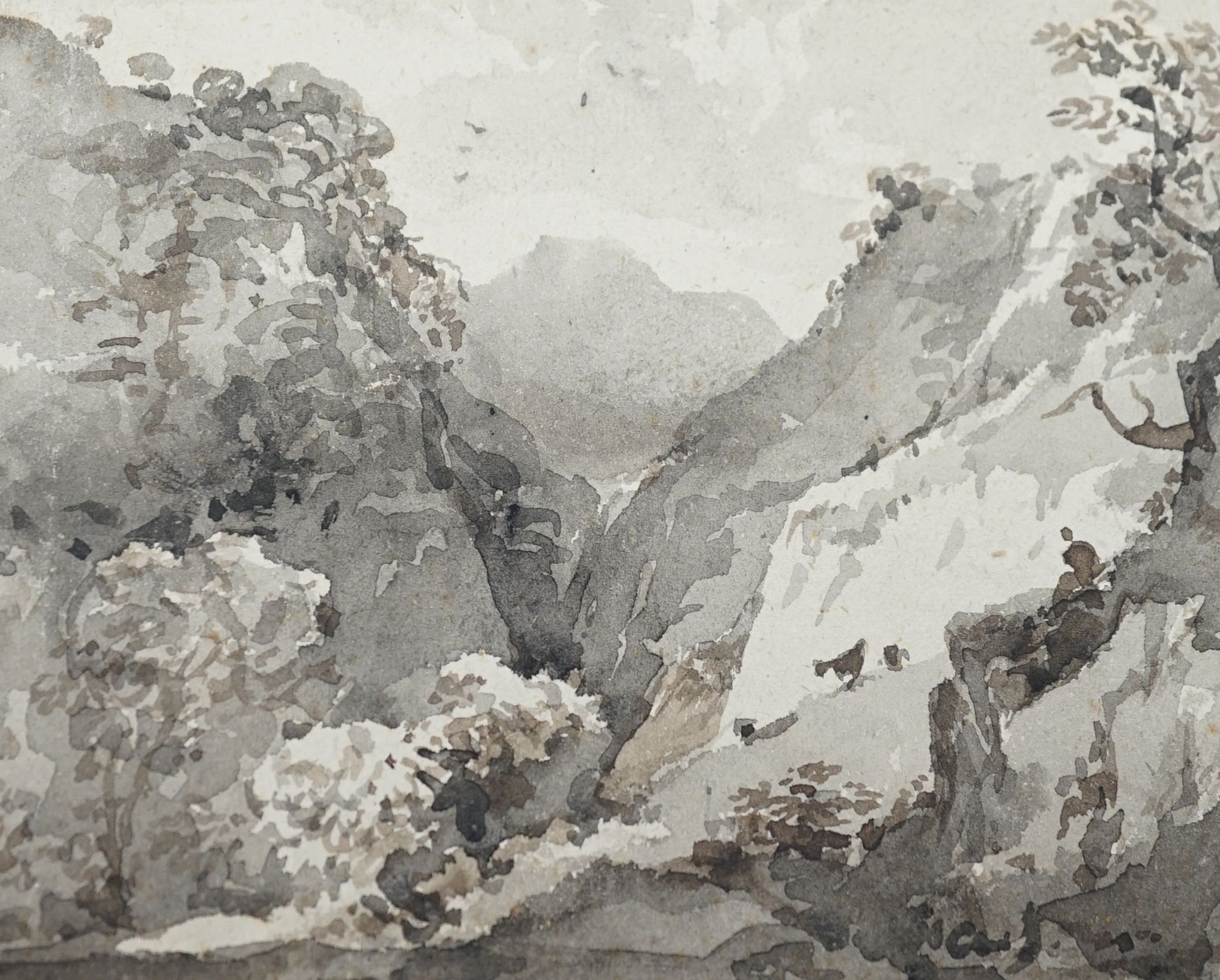 George Richard Vawser Snr. (1815-1888) - an album of 23 watercolour drawings, mainly monochrome landscapes, one signed and dated, 1830, largest 10 x 15cms.